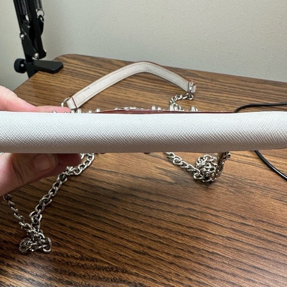 Studded Rebecca Minkoff White with Silver Hardware Clutch or Shoulderbag - Picture 5 of 11